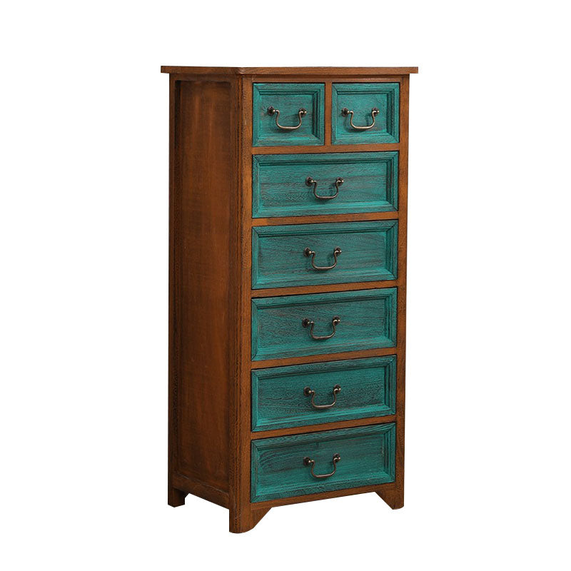 Traditional Solid Wood Lingerie Chest Vertical Storage Chest with Drawers ,19.5" L X 14" W