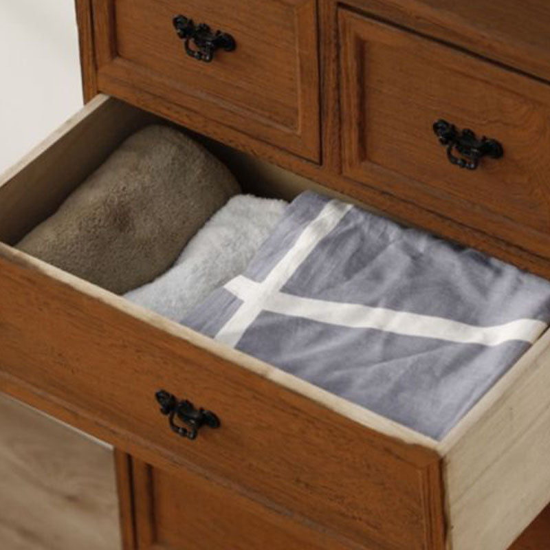 12" W Solid Wood Lingerie Chest Vertical Storage Chest with Drawers