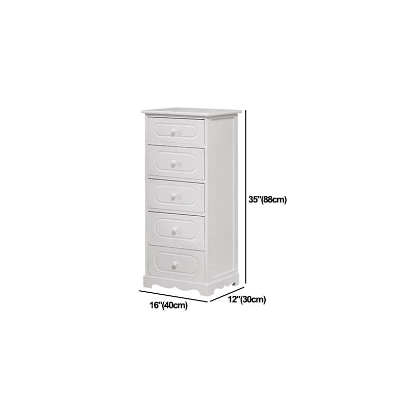 12" W Solid Wood Lingerie Chest Vertical Storage Chest with Drawers