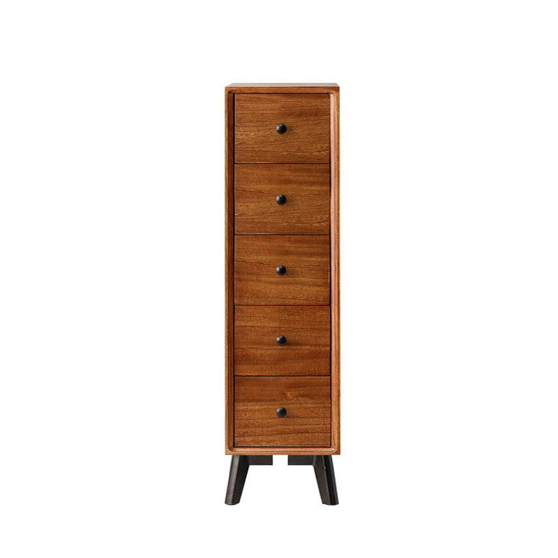 16" W Vertical Wooden Lingerie Chest Modern Storage Chest Dresser with Drawers