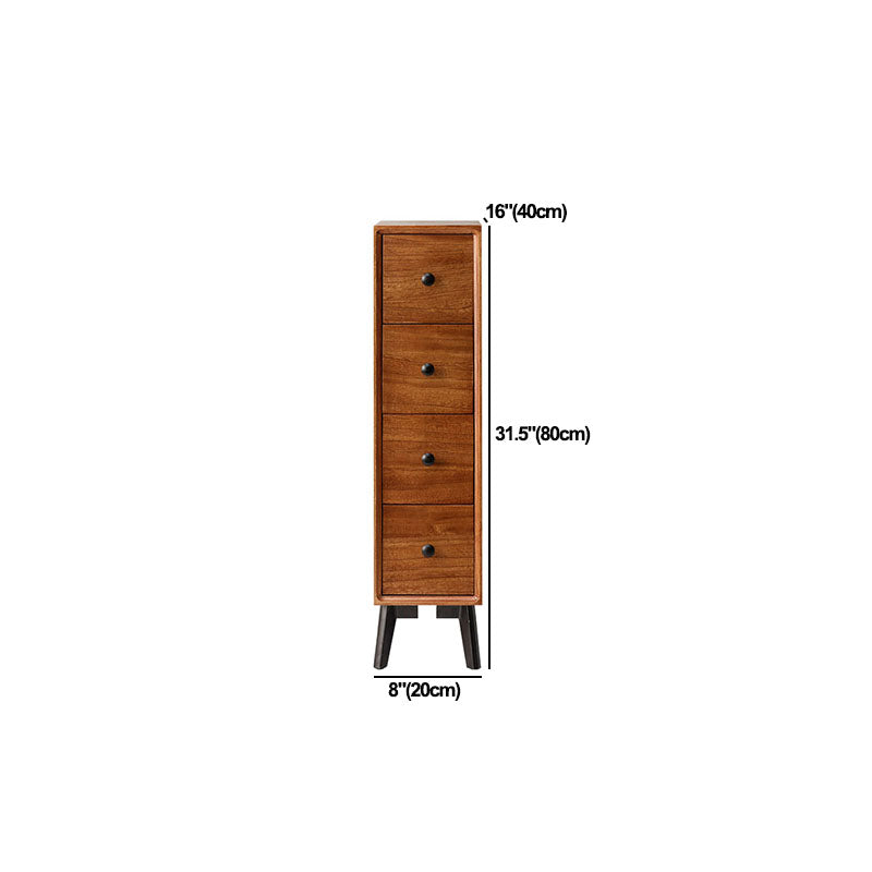 16" W Vertical Wooden Lingerie Chest Modern Storage Chest Dresser with Drawers