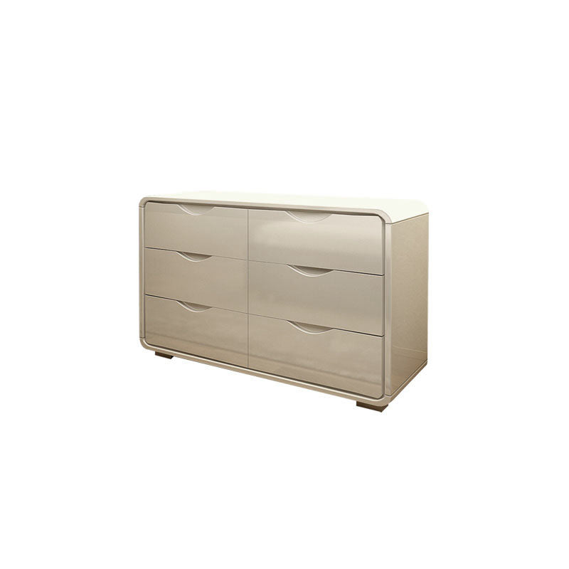 16" W White Wooden Storage Chest Modern Storage Chest Dresser with Drawers