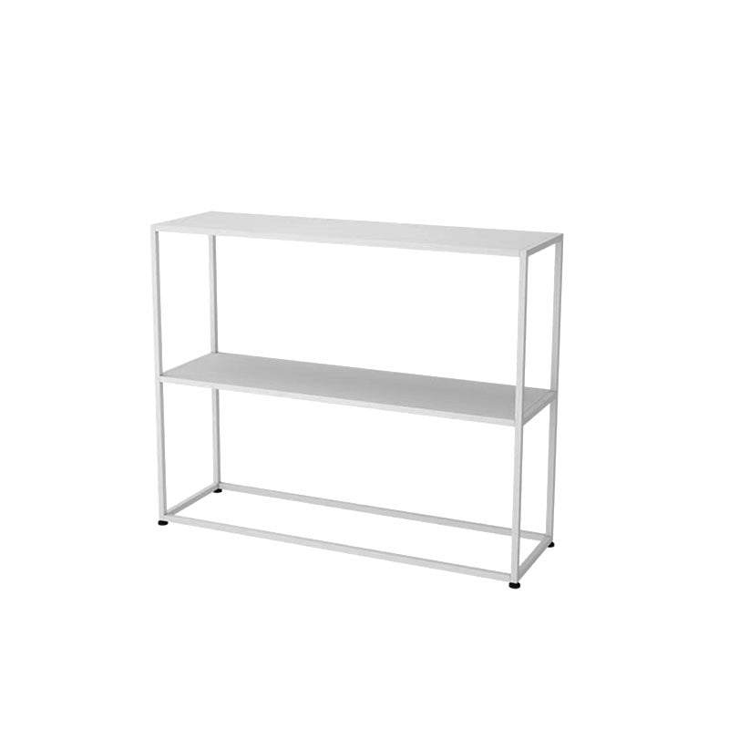 Metal Frame Bookshelf Modern Black / White Open Storage Bookcase