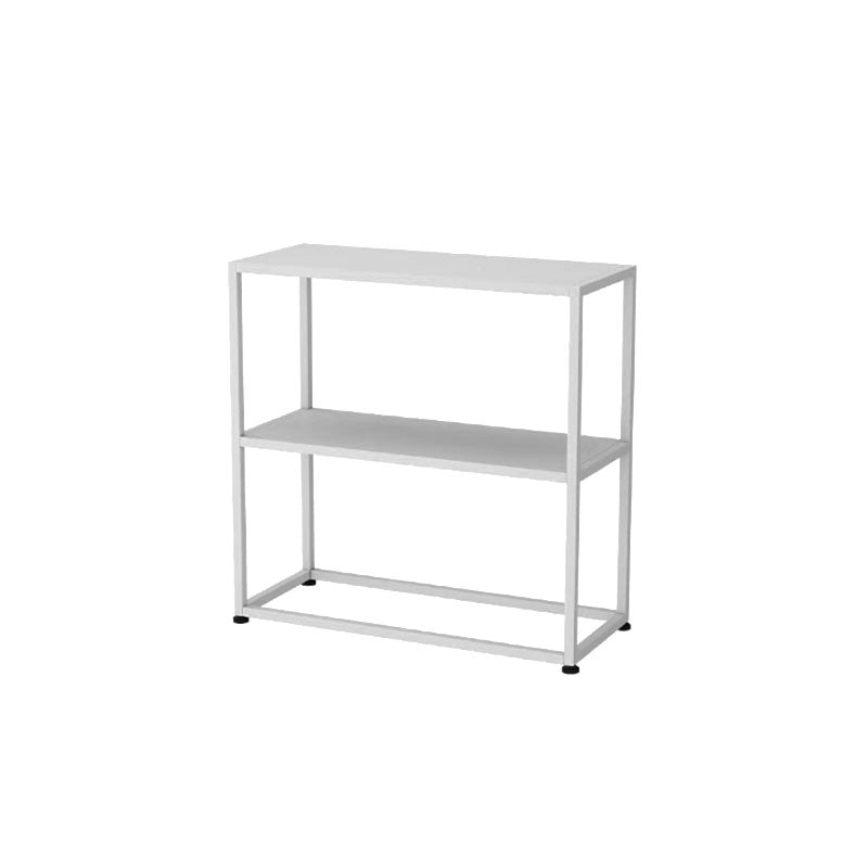 Metal Frame Bookshelf Modern Black / White Open Storage Bookcase