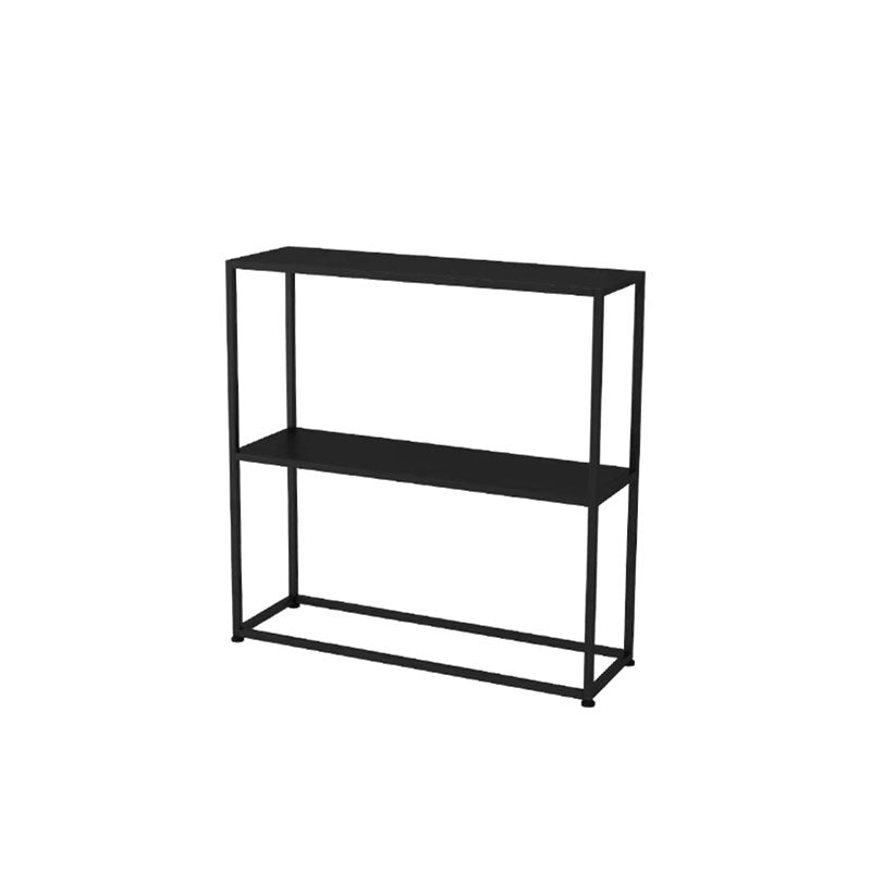 Metal Frame Bookshelf Modern Black / White Open Storage Bookcase