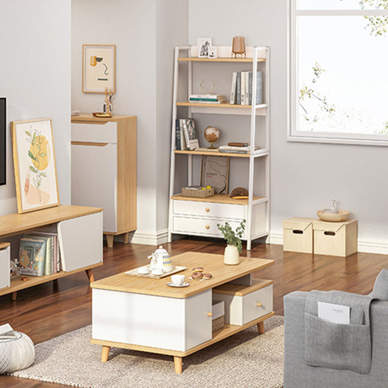 12" W Metal Frame Bookshelf Modern Open Storage Ladder Bookcase