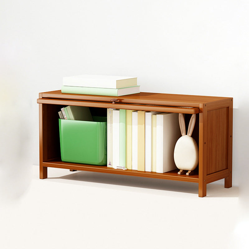 12.5" W Bamboo Bookshelf Modern Closed Storage Bookcase for Home Office