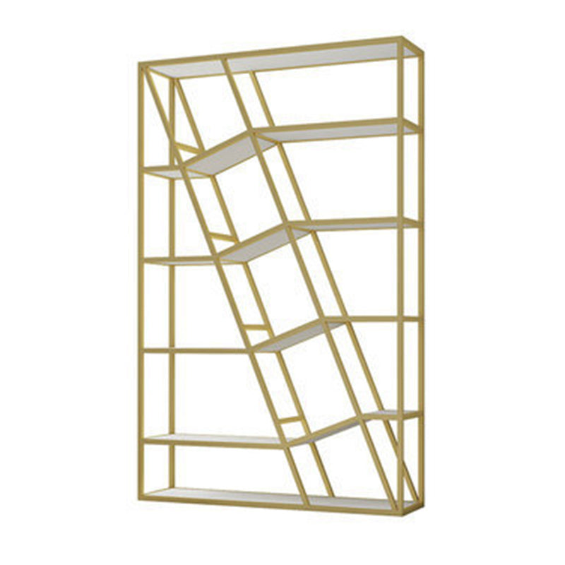 Modern Metal Bookcase Open Shelf Bookshelf for Living Room 70.9" H X 11.8" W