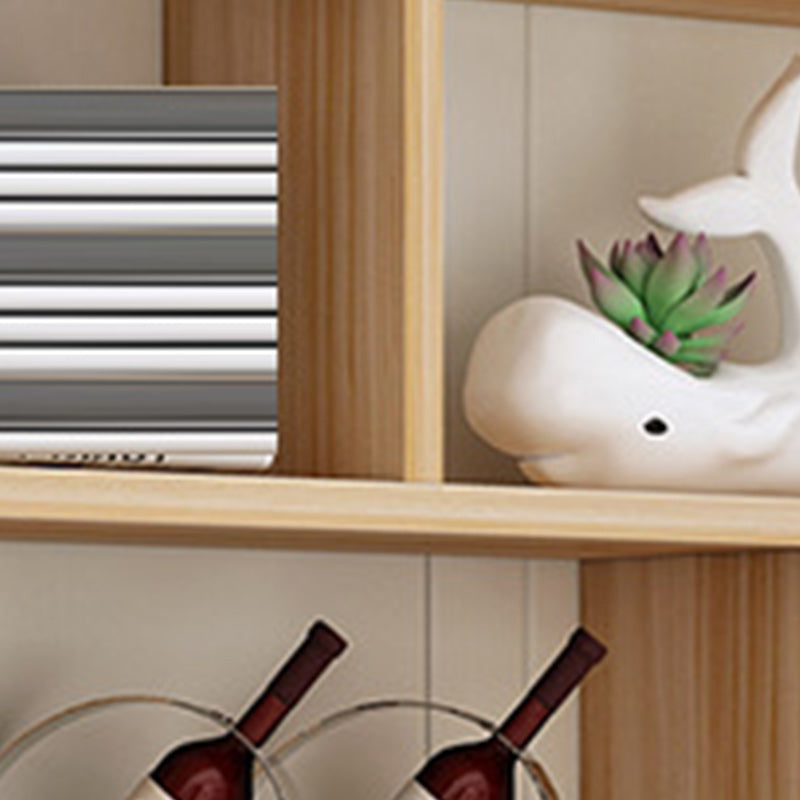 Contemporary Engineered Wood Bookcase Wall Mounted Book Shelf for Office