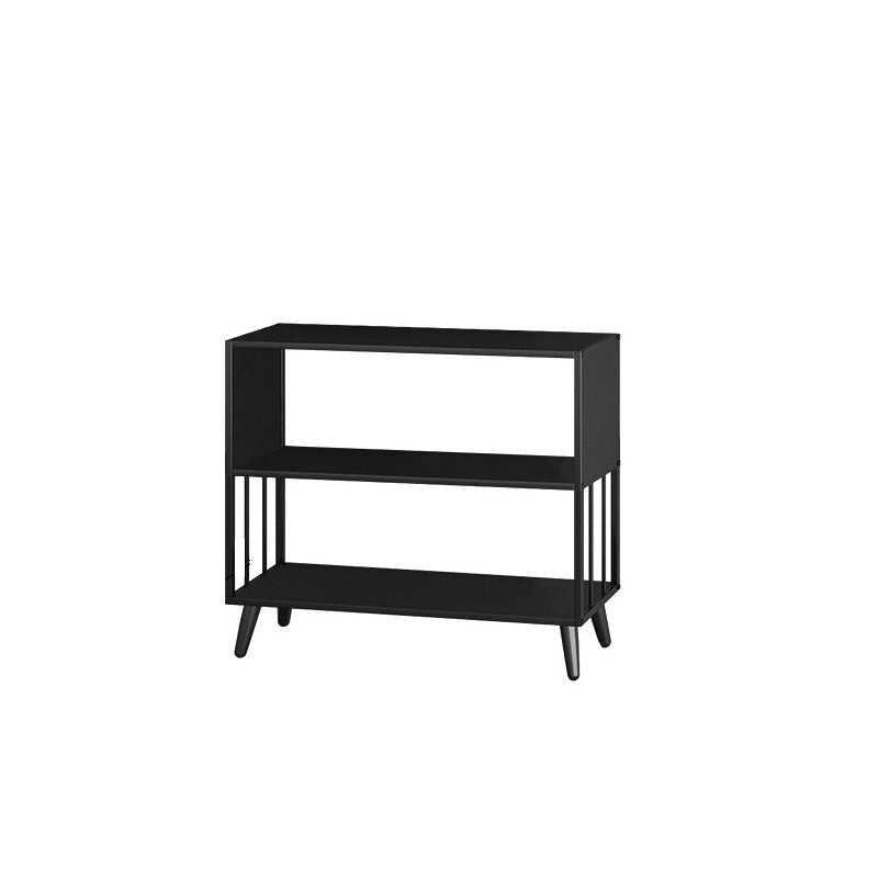 12" W Black Iron Frame Bookshelf Modern Open Storage Bookcase for Home Office