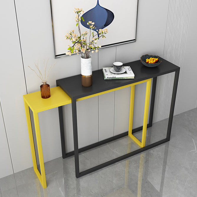 Scratch Resistant Ironcraft Console Table 30.70" High Contemporary Rectangle  Accent Table