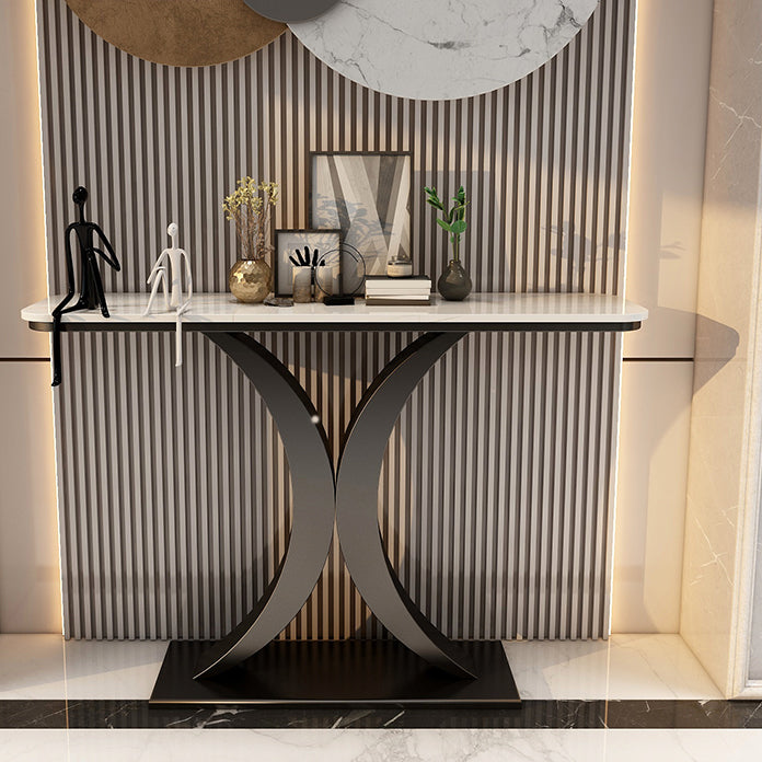 Stone Console Table Scratch Resistan Table Rectangle Accent Table 31.49" High