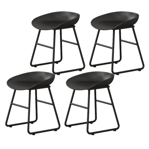 Modern Backrest Counter Stool Iron Kitchen Bar Stool with Acrylic Seat