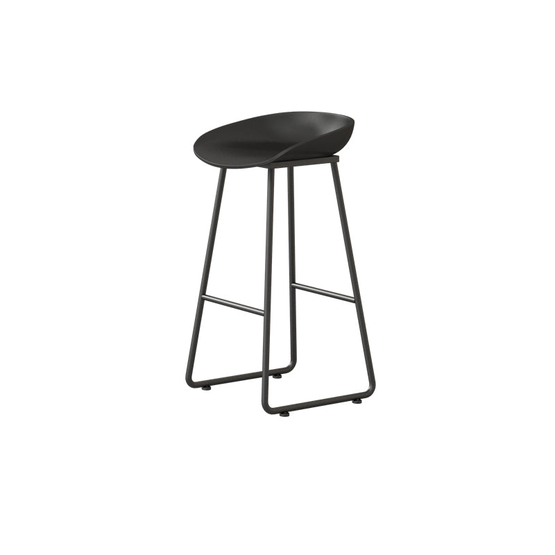 Modern Backrest Counter Stool Iron Kitchen Bar Stool with Acrylic Seat