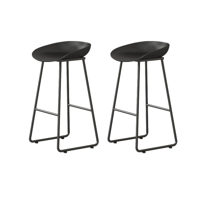Modern Backrest Counter Stool Iron Kitchen Bar Stool with Acrylic Seat