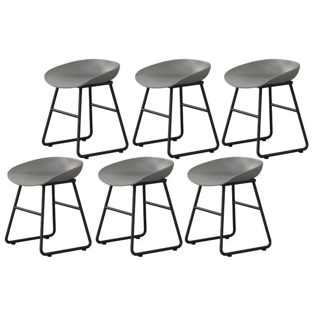 Modern Backrest Counter Stool Iron Kitchen Bar Stool with Acrylic Seat