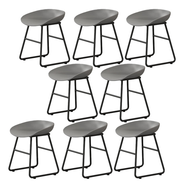 Modern Backrest Counter Stool Iron Kitchen Bar Stool with Acrylic Seat