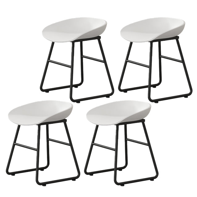 Modern Backrest Counter Stool Iron Kitchen Bar Stool with Acrylic Seat