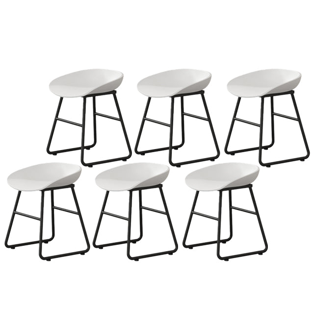 Modern Backrest Counter Stool Iron Kitchen Bar Stool with Acrylic Seat