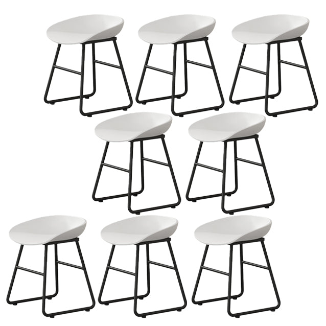 Modern Backrest Counter Stool Iron Kitchen Bar Stool with Acrylic Seat