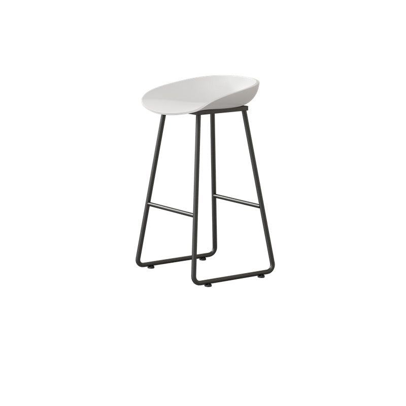 Modern Backrest Counter Stool Iron Kitchen Bar Stool with Acrylic Seat