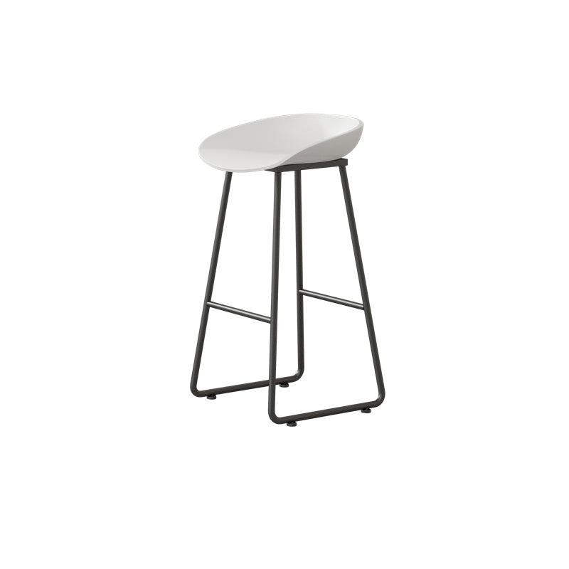 Modern Backrest Counter Stool Iron Kitchen Bar Stool with Acrylic Seat