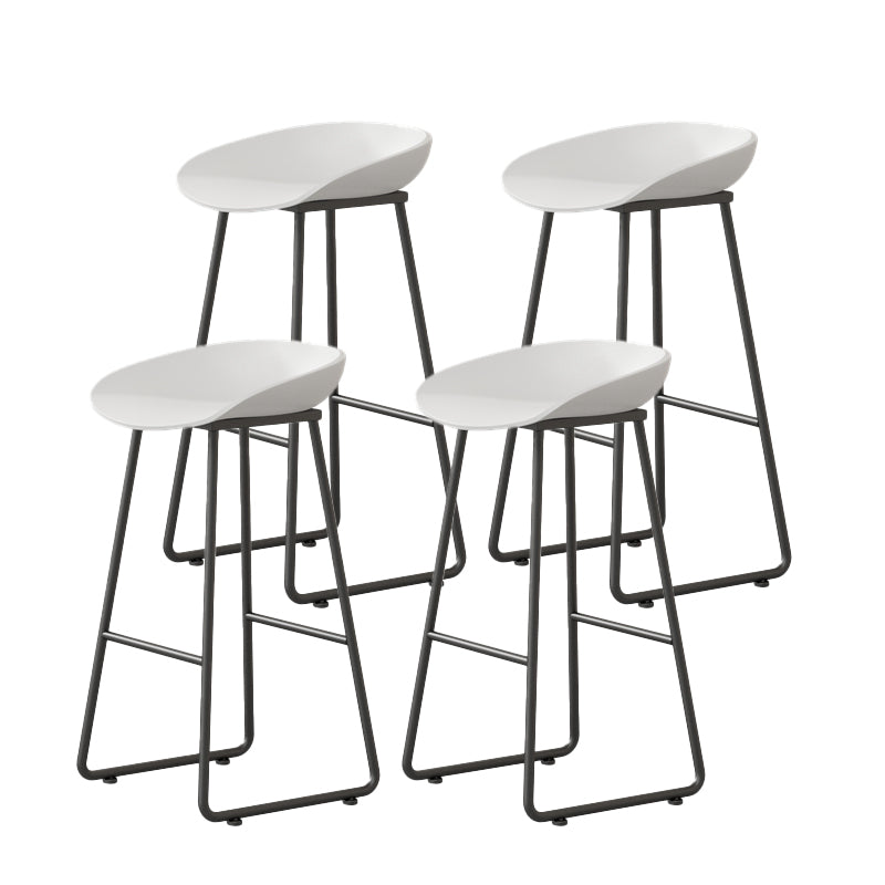 Modern Backrest Counter Stool Iron Kitchen Bar Stool with Acrylic Seat