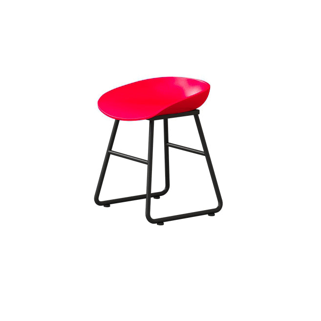 Modern Backrest Counter Stool Iron Kitchen Bar Stool with Acrylic Seat