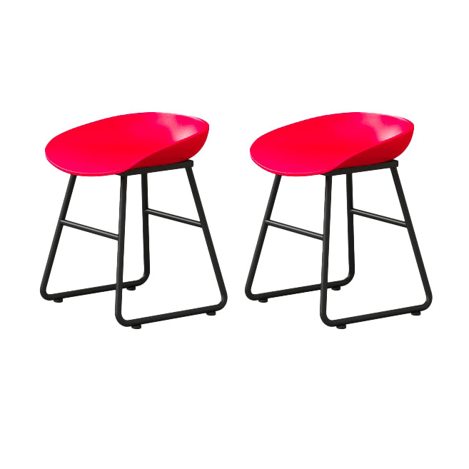 Modern Backrest Counter Stool Iron Kitchen Bar Stool with Acrylic Seat