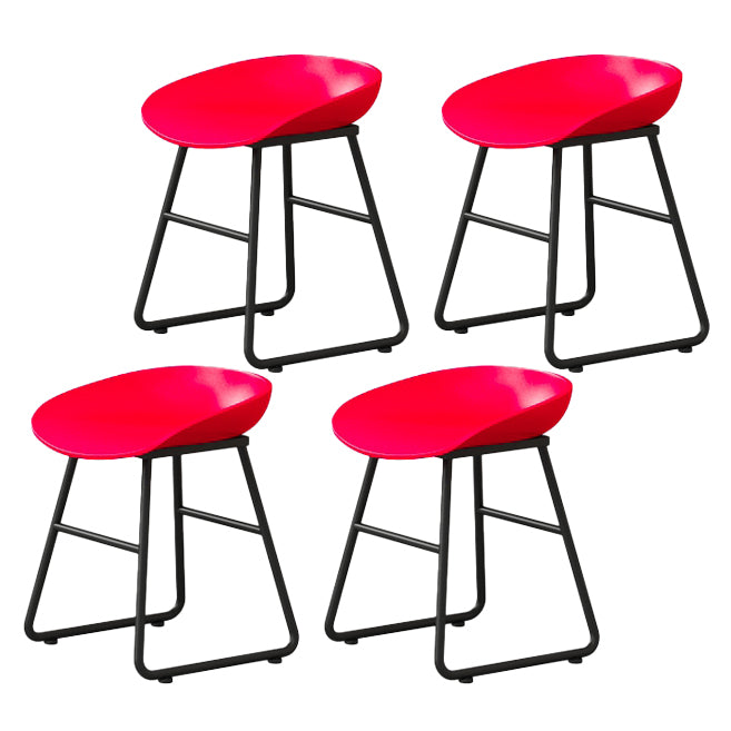 Modern Backrest Counter Stool Iron Kitchen Bar Stool with Acrylic Seat