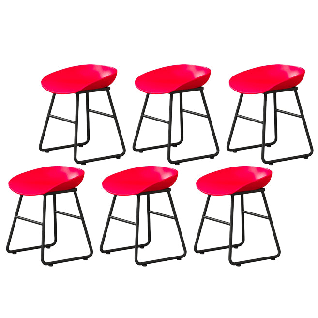 Modern Backrest Counter Stool Iron Kitchen Bar Stool with Acrylic Seat