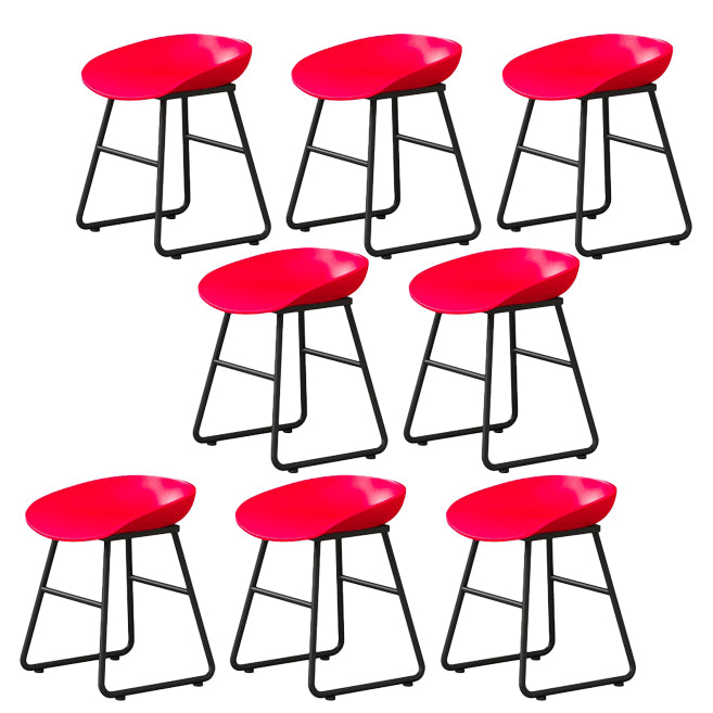 Modern Backrest Counter Stool Iron Kitchen Bar Stool with Acrylic Seat