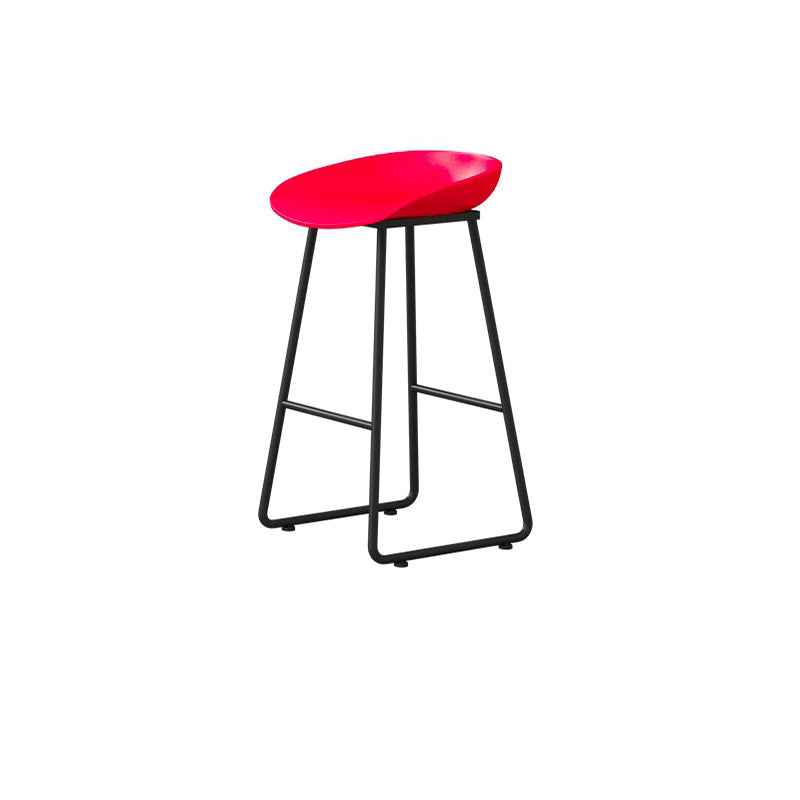 Modern Backrest Counter Stool Iron Kitchen Bar Stool with Acrylic Seat