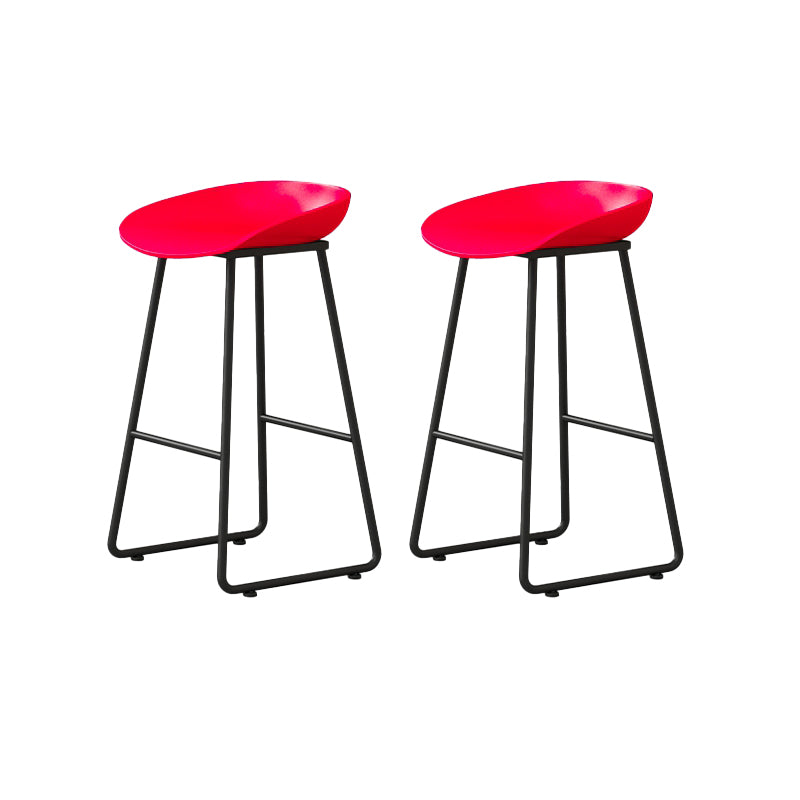 Modern Backrest Counter Stool Iron Kitchen Bar Stool with Acrylic Seat
