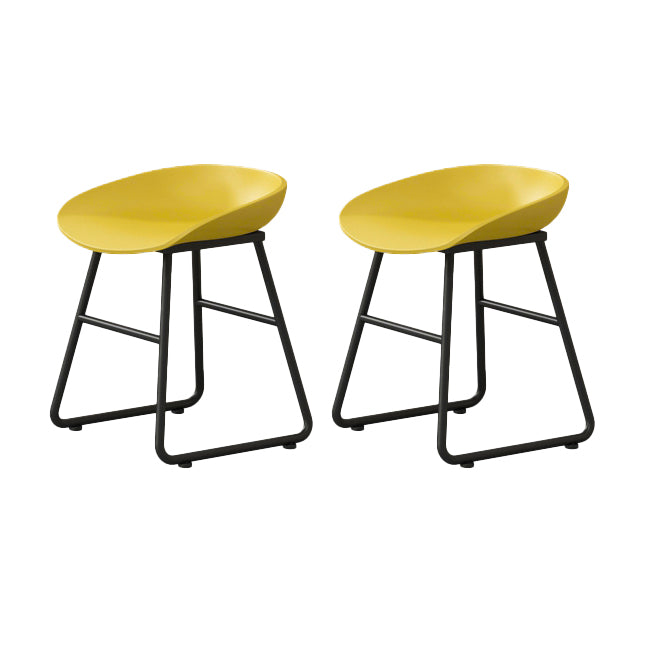 Modern Backrest Counter Stool Iron Kitchen Bar Stool with Acrylic Seat