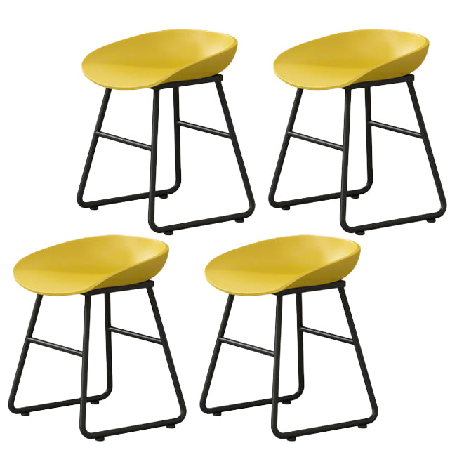 Modern Backrest Counter Stool Iron Kitchen Bar Stool with Acrylic Seat