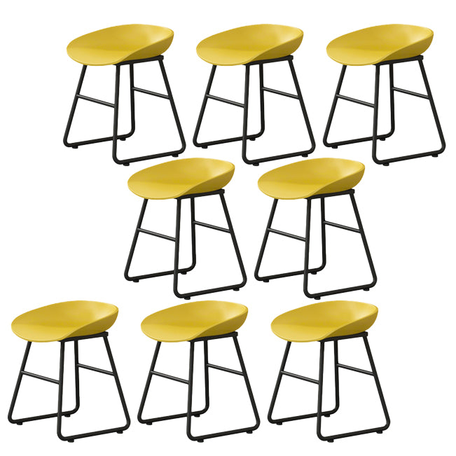 Modern Backrest Counter Stool Iron Kitchen Bar Stool with Acrylic Seat