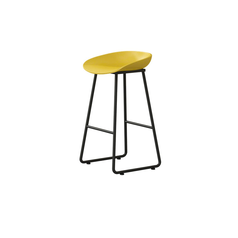 Modern Backrest Counter Stool Iron Kitchen Bar Stool with Acrylic Seat
