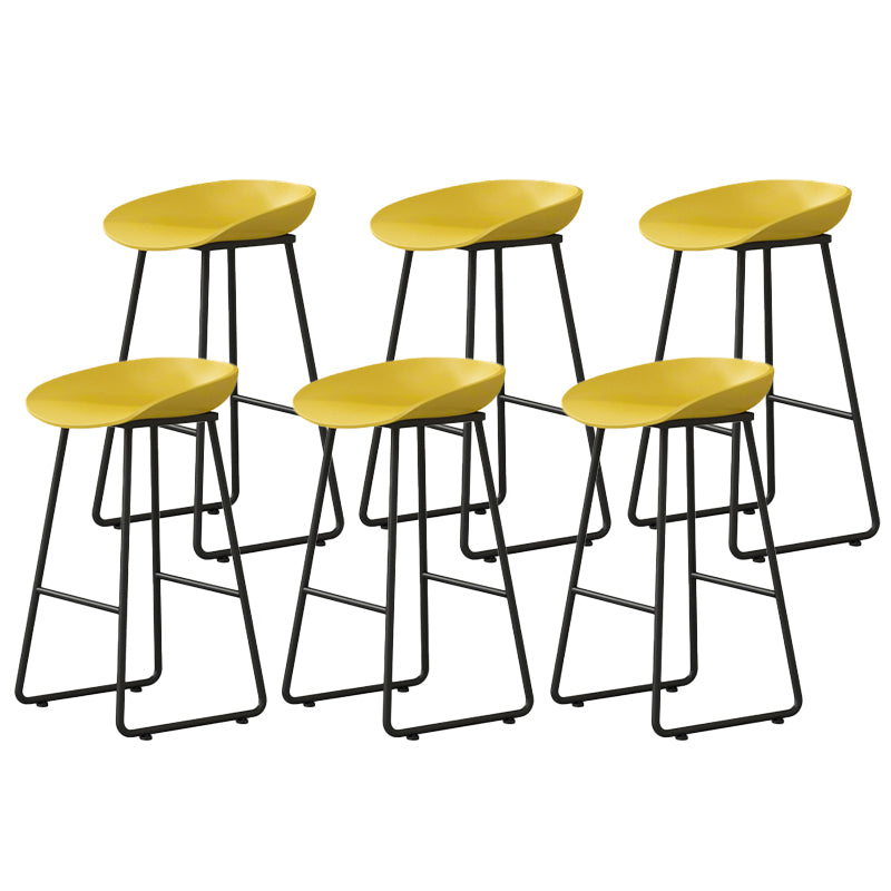Modern Backrest Counter Stool Iron Kitchen Bar Stool with Acrylic Seat