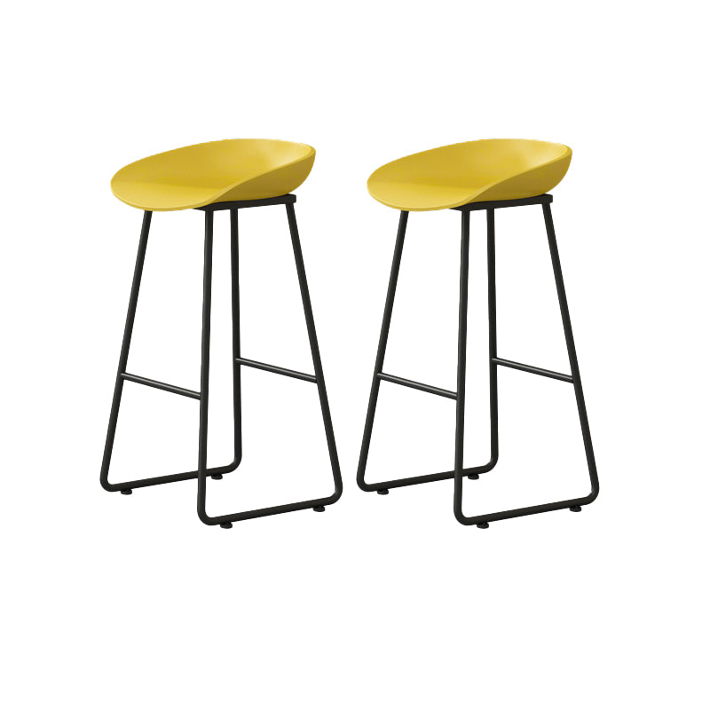 Modern Backrest Counter Stool Iron Kitchen Bar Stool with Acrylic Seat