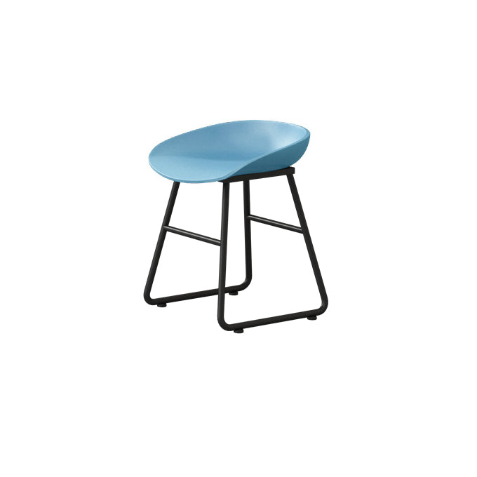 Modern Backrest Counter Stool Iron Kitchen Bar Stool with Acrylic Seat