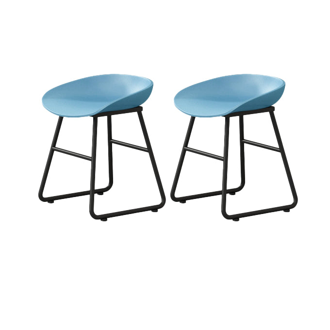 Modern Backrest Counter Stool Iron Kitchen Bar Stool with Acrylic Seat