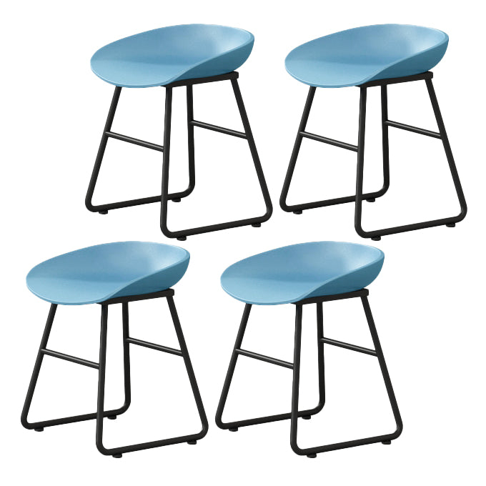 Modern Backrest Counter Stool Iron Kitchen Bar Stool with Acrylic Seat