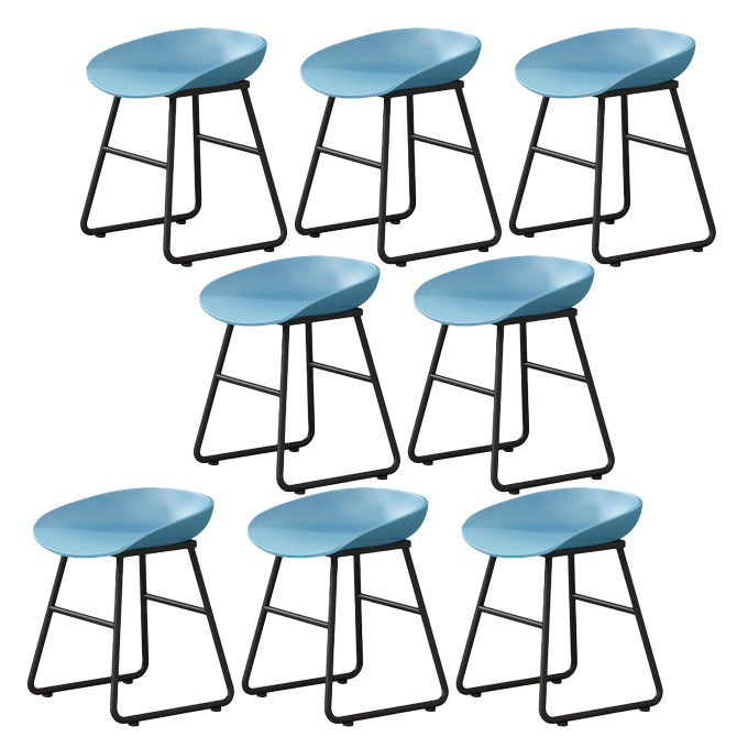 Modern Backrest Counter Stool Iron Kitchen Bar Stool with Acrylic Seat