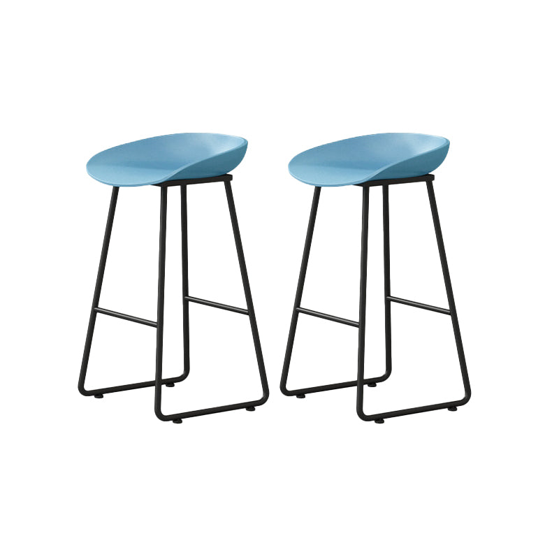 Modern Backrest Counter Stool Iron Kitchen Bar Stool with Acrylic Seat