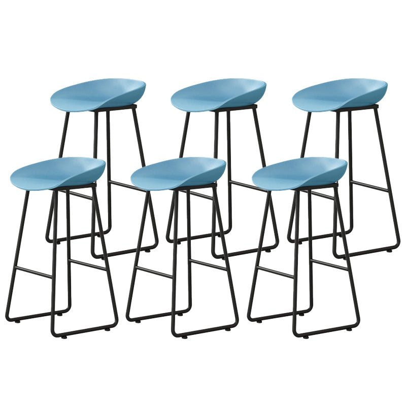 Modern Backrest Counter Stool Iron Kitchen Bar Stool with Acrylic Seat