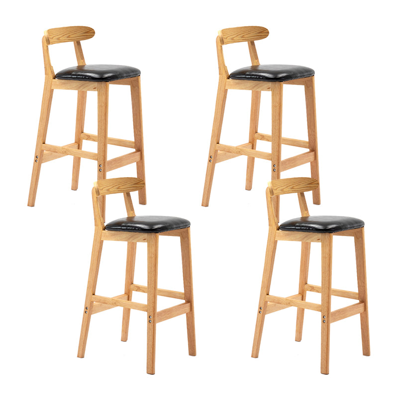 Scandinavian Wood Stool Fabric Cushion in Matte Finish for Indoor