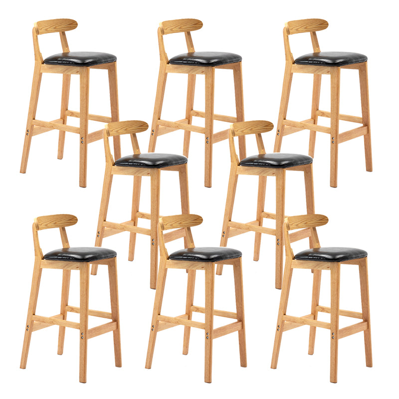 Scandinavian Wood Stool Fabric Cushion in Matte Finish for Indoor