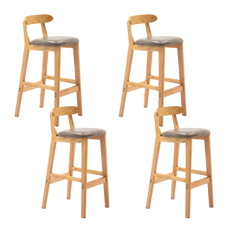 Scandinavian Wood Stool Fabric Cushion in Matte Finish for Indoor