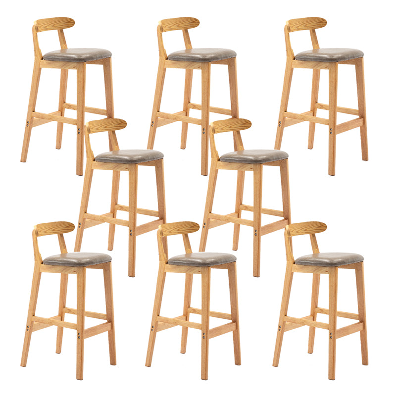 Scandinavian Wood Stool Fabric Cushion in Matte Finish for Indoor